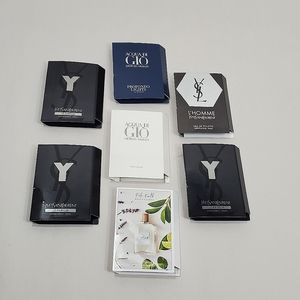 Designer Fragrance Sample Sprays Mens 7pcs Polo Earth Y YSL Acqua Di Gio Armani